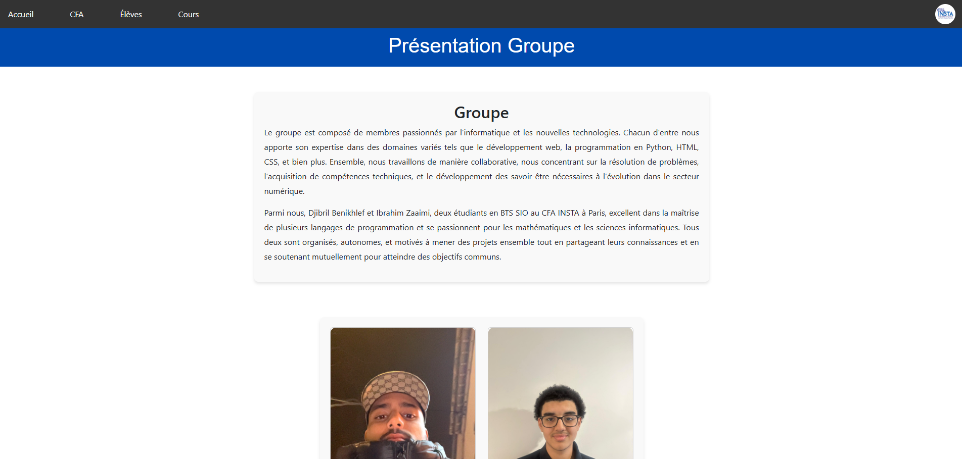 Présentation Groupe