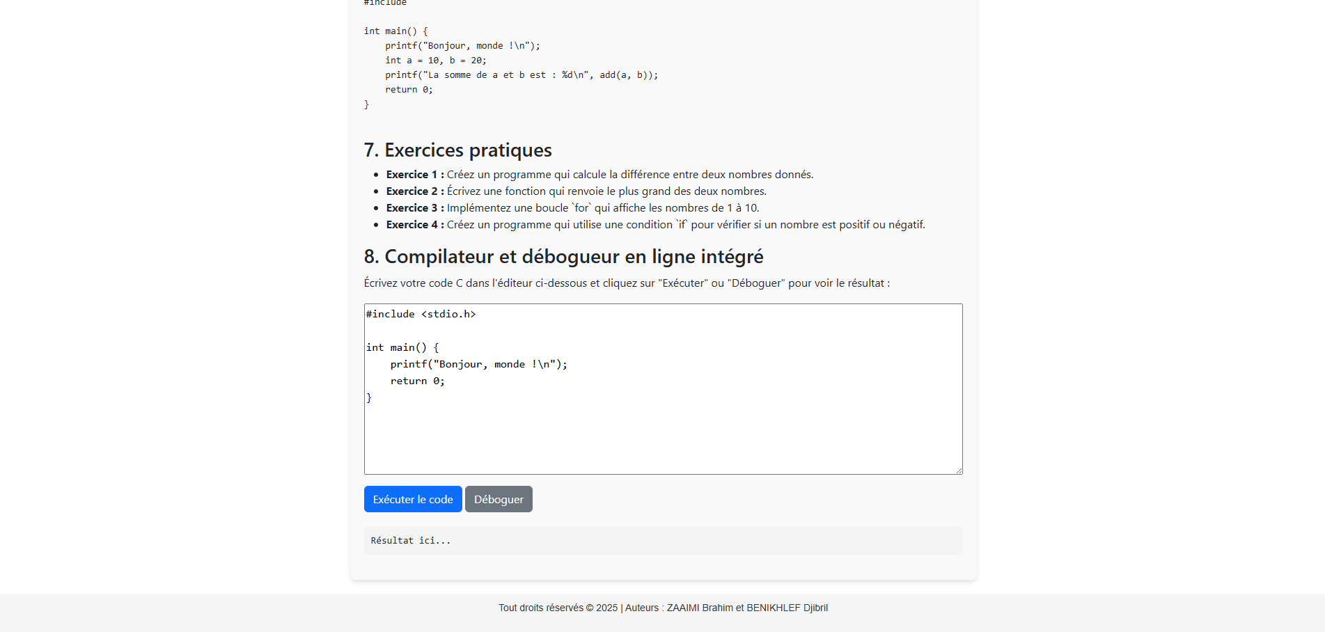 Présentation compilateur C